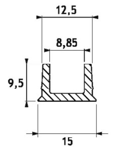 GH PRFT02 Panta Rei - snap-on closing profile for Prf02