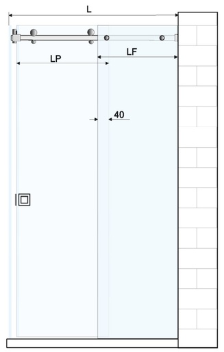 GH RSZK90 Rsz System - corner sliding shower kit 90°