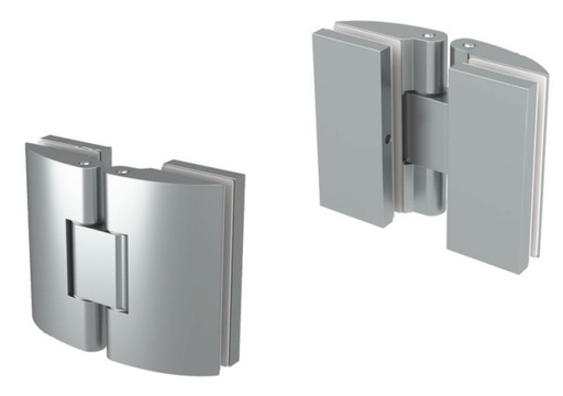 GH SH19 detent hinge, pull opening, glass/glass 180°