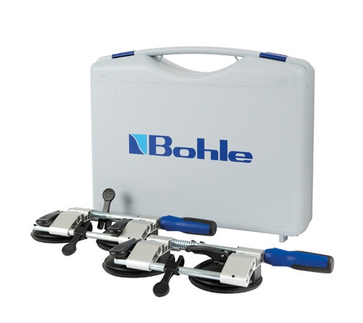 Veribor® Par Naprav V Kovčku - Naprava Z Vakumi Za Spajanje In Pravilno Nastavljanje "2 Komada Svora Za Spajanje Plošč V Kovčku"