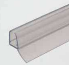 Seal for shower enclosure side lip 45° Mv108 2,5 M for 8-10mm