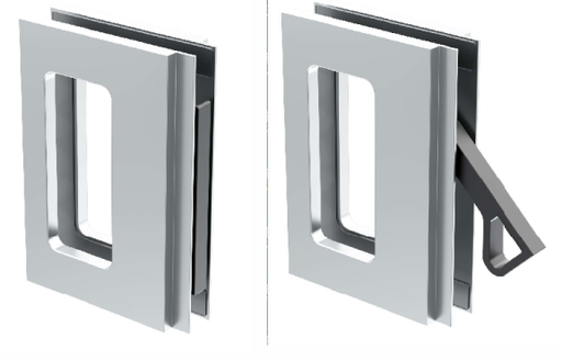 GRH10 pair of self-adhesive handles for sliding doors with 3M VHB® with tab for 8-10mm glass
